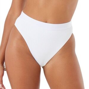 NWT Roxy High Waist Tummy Control Swimwear UPF 50+ Bikini Bottom-‎ Small